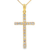 .25ct Diamond Cross Religious Pendant 14KT Yellow Gold