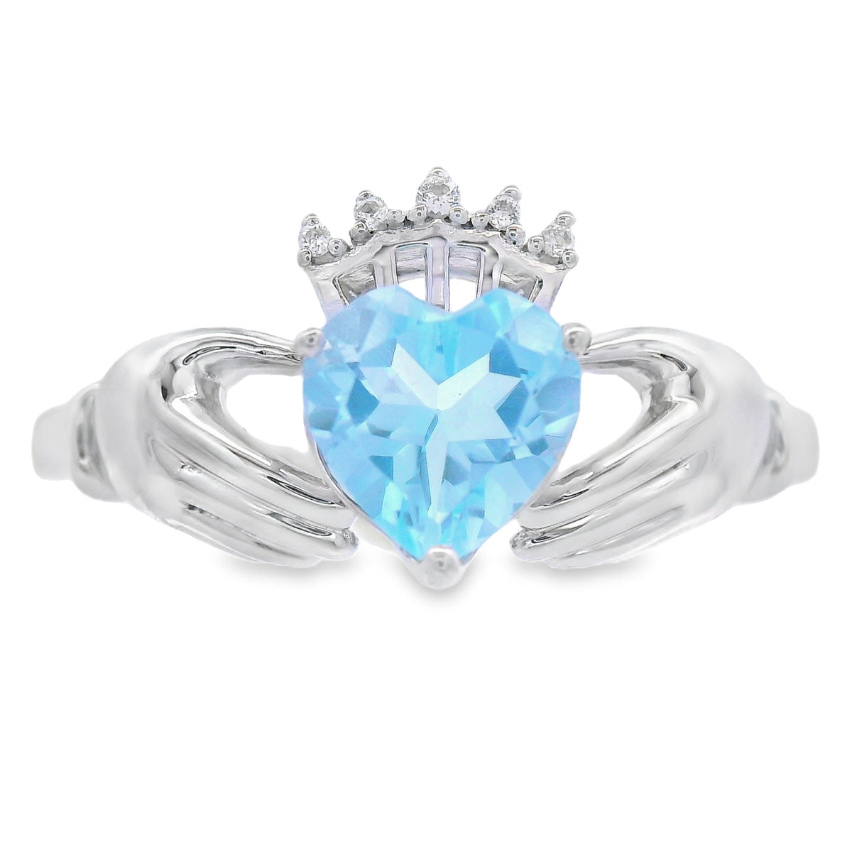 Natural Blue Topaz Ring Sterling Silver