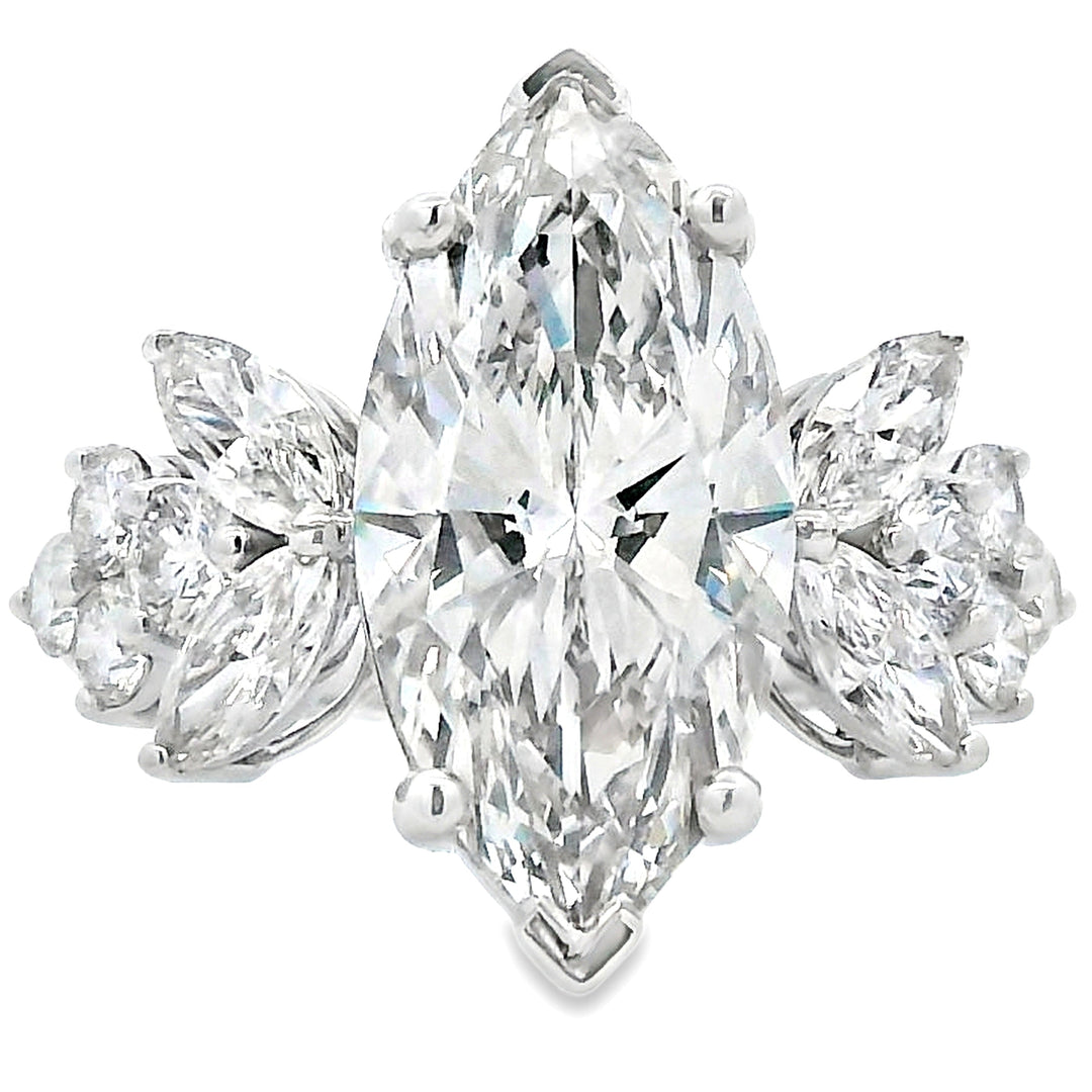 7.08ct Lab Grown Diamond Eng Only 14KT White Gold