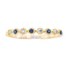 Anillo apilable de Zafiro Diamante en oro amarillo de 14K