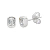 .50ct Lab Grown Diamond Stud Earrings Sterling Silver