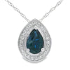 .54ct Sapphire Diamond Fashion Pendants 10KT White Gold