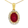 2.22ct Ruby Diamond Fashion Pendants 10KT Yellow Gold