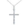 .11ct Diamond Cross Religious Pendant 14KT White Gold