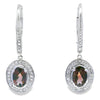 .81ct Quartz Diamond Dangle Earrings 10KT White Gold