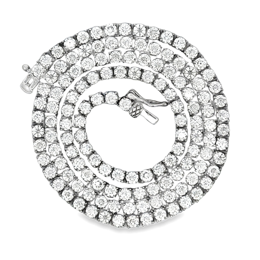 Natural 12.39ct Moissanite Tennis Sterling Silver