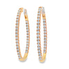 3.00ct Lab Grown Diamond Hoop Earrings 10KT Yellow Gold