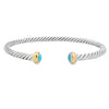 Brazalete de turquesa, plata de ley, oro de 18 quilates