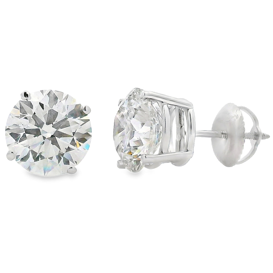 4.40ct Lab Grown Diamond Stud Earrings 14KT White Gold
