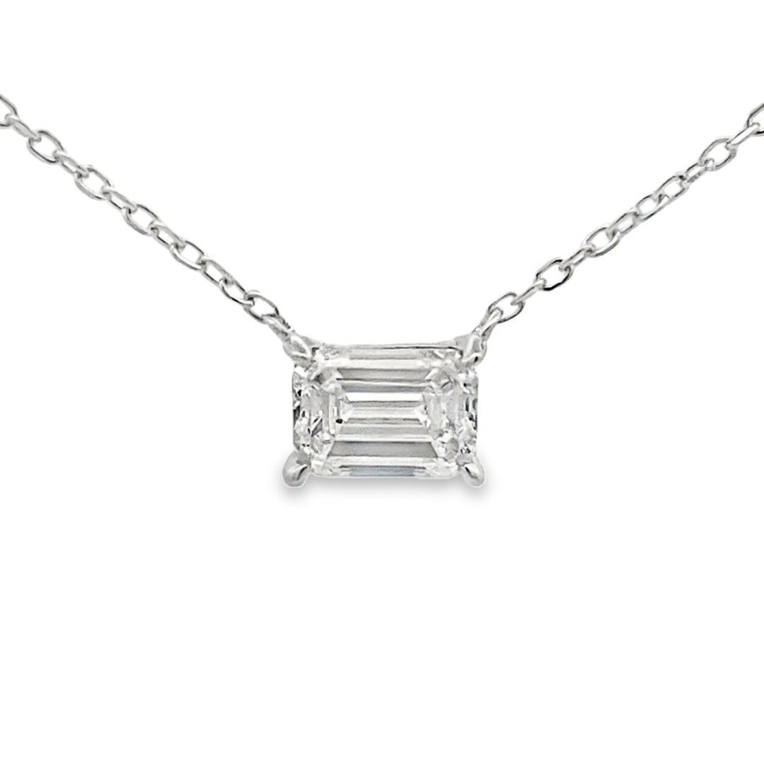 Colgante de Diamante Creado en Laboratorio de 1.00ct de Plata de Ley