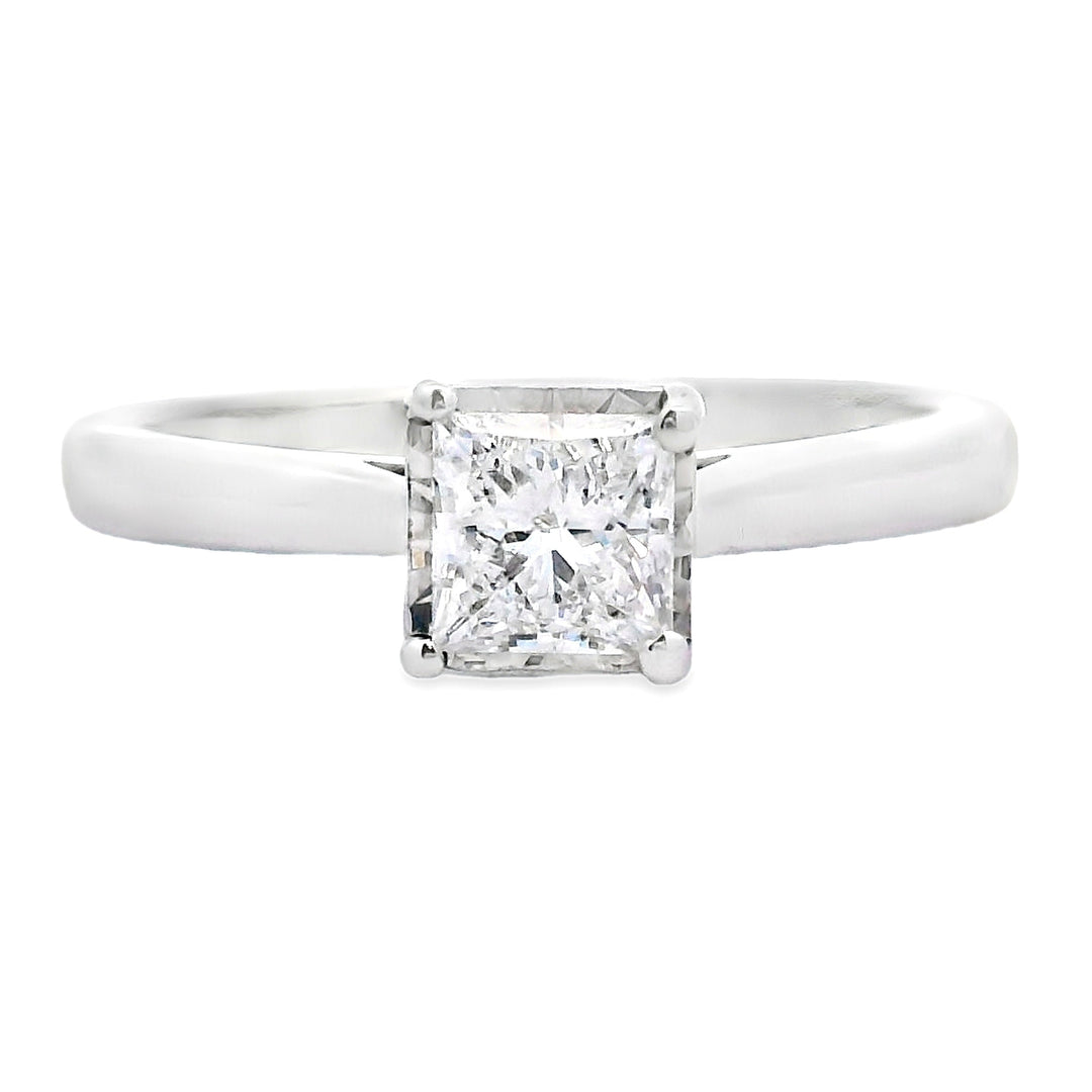 Diamante natural de laboratorio cultivado de .50ct Oro Blanco de 10KT