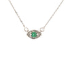.12ct Emerald Diamond Fashion Pendants 14KT White Gold