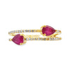 Natural .62ct Ruby Diamond Ring 14KT Yellow Gold