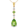 Peridot Diamond Fashion Pendants 10KT Yellow Gold