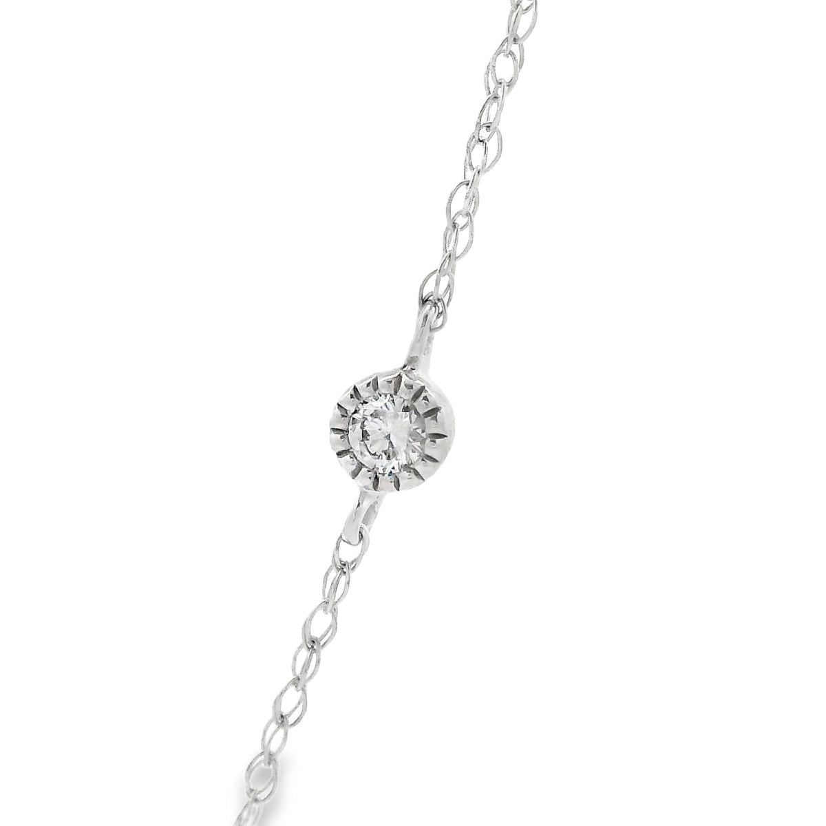 Colgantes de moda de oro blanco de 14kt con diamante natural de 0,31 ct