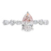 Diamante de laboratorio de 1,00 ct montura únicamente en oro blanco de 14 kt