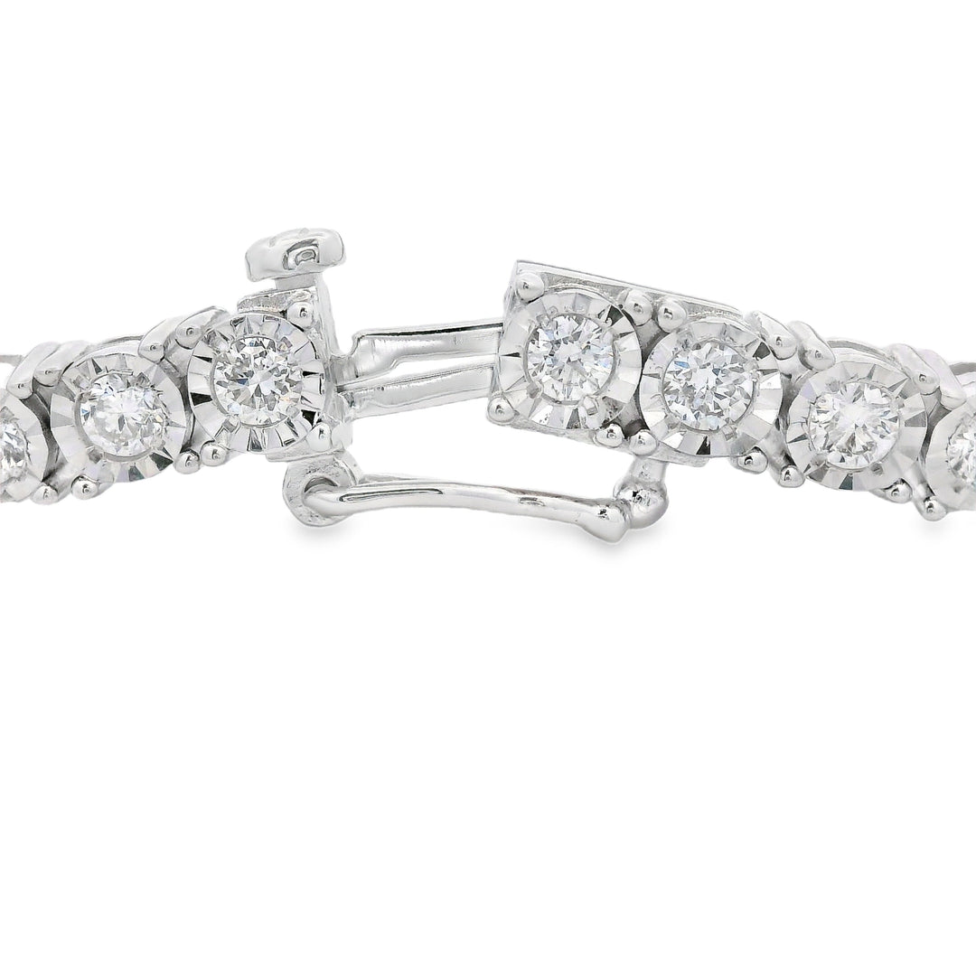 Lab Grown Diamond Tennis Bracelet Sterling Silver