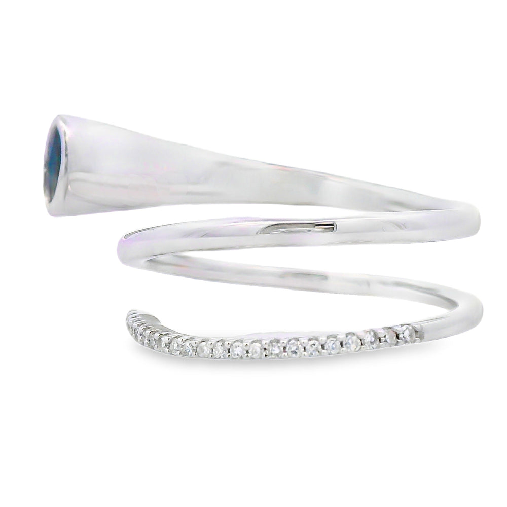 Natural .79ct Ruby Diamond Ring 14KT White Gold