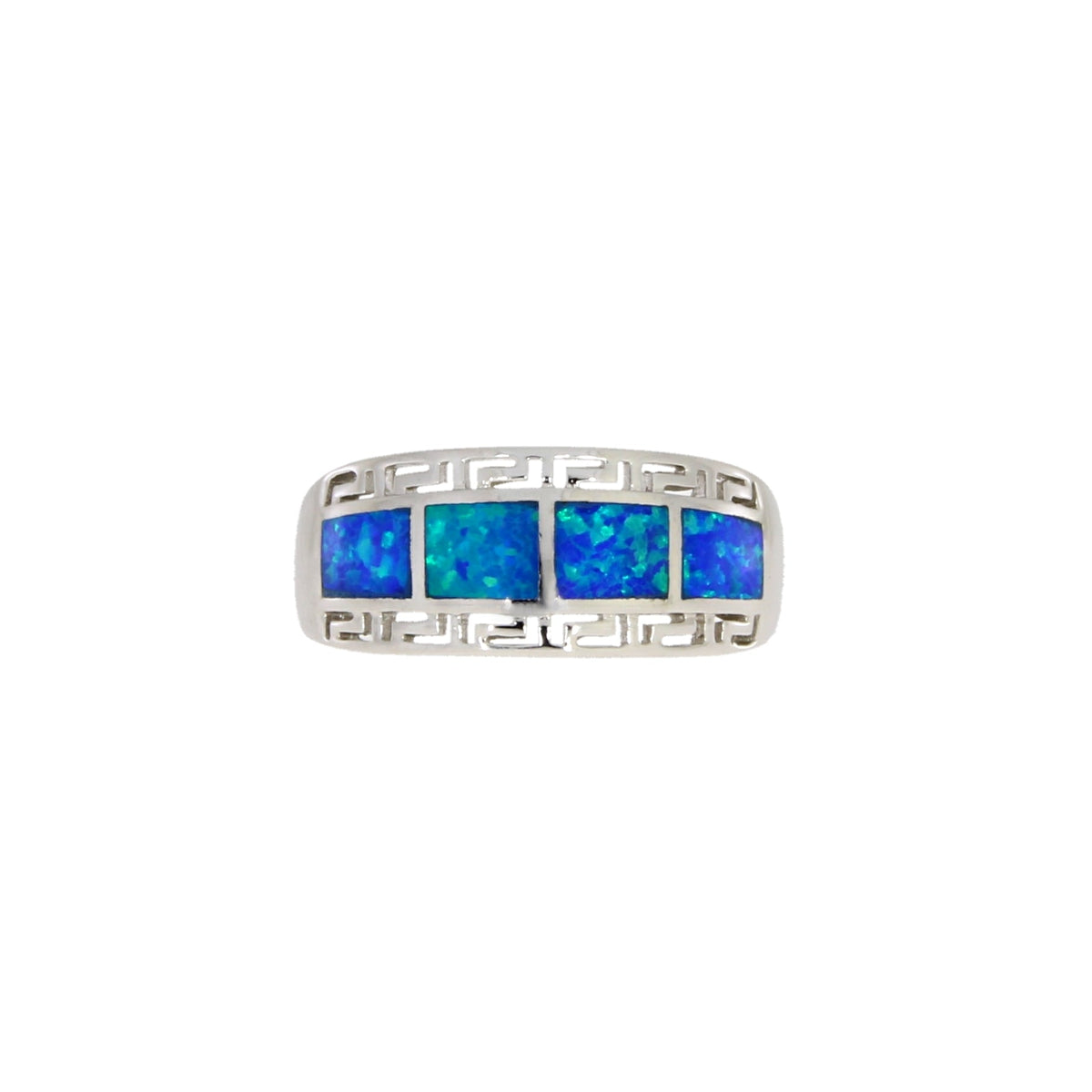 Anillo de ópalo creado natural de plata esterlina