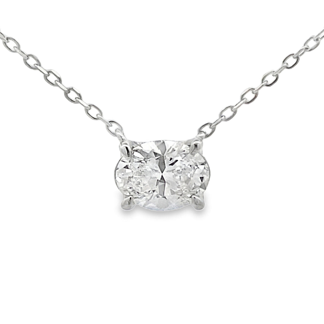 Colgante de Diamante Creado en Laboratorio de 1.00ct de Plata de Ley