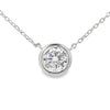 1.00ct Lab Grown Diamond Pendant Sterling Silver