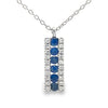 .30ct Sapphire Diamond Fashion Pendants 14KT White Gold