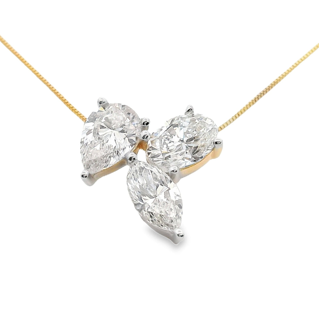 Lab Grown Diamond Fashion Pendants 14KT Yellow Gold