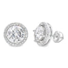 Pendientes de moissanita genuina de 4,33 ct de plata de ley