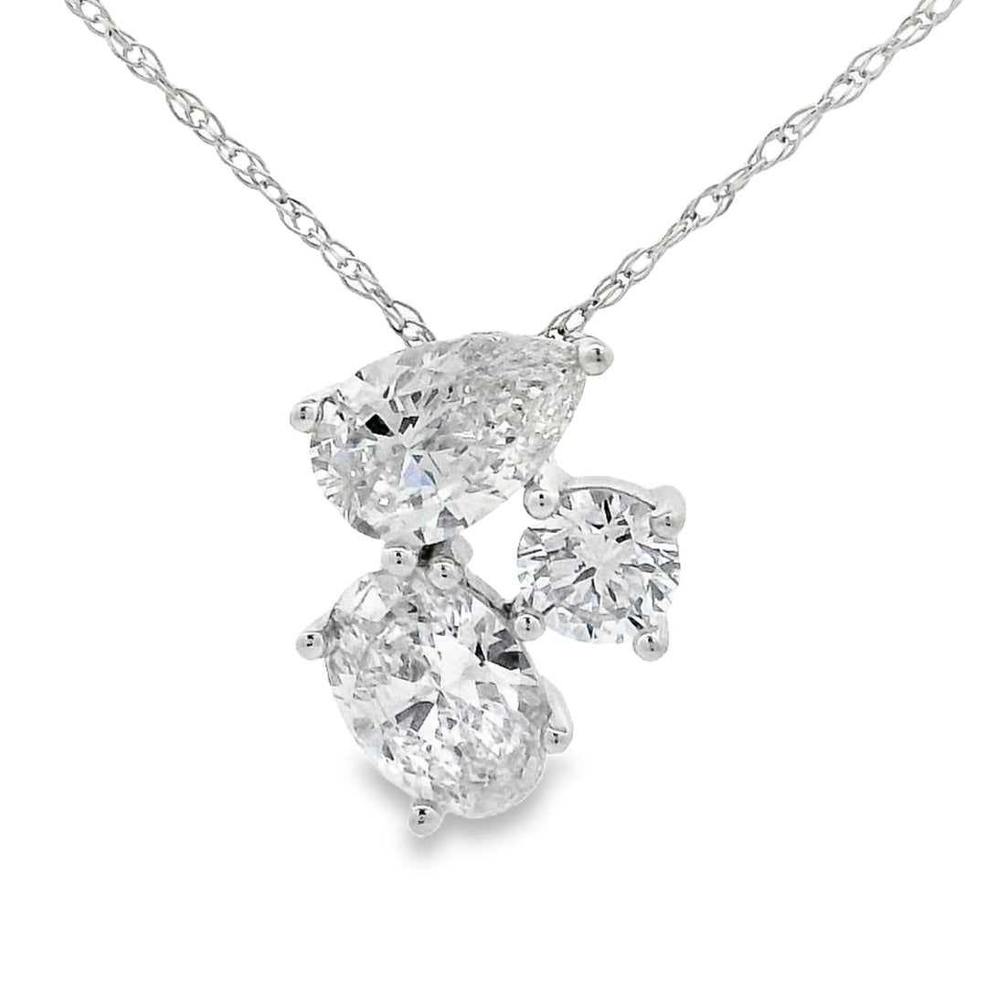 Lab Grown Diamond Fashion Pendants 14KT White Gold