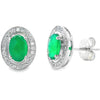 1.12ct Chalcedony Diamond Earrings 10KT White Gold
