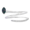 Natural .79ct Ruby Diamond Ring 14KT White Gold