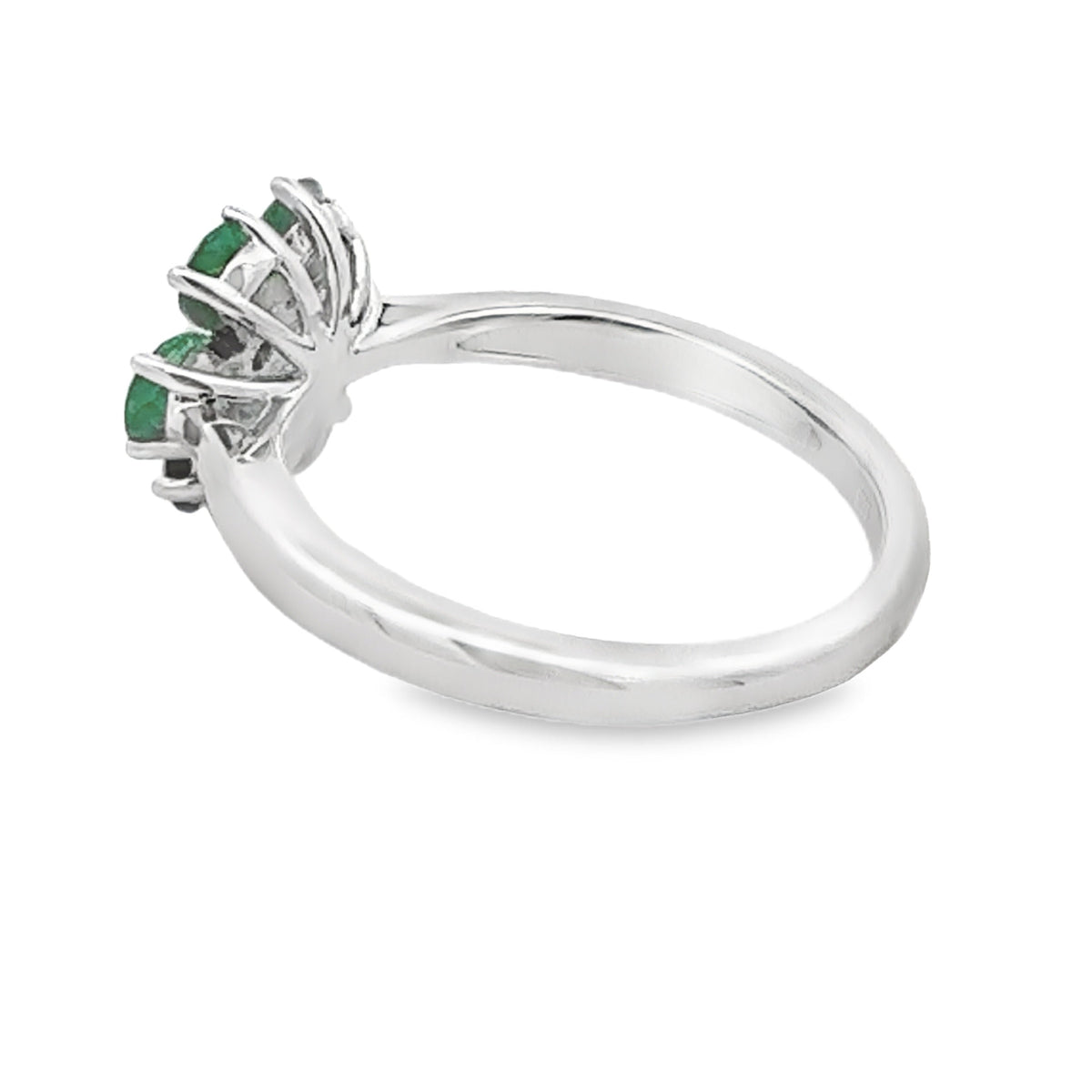 Anillo de circonita esmeralda natural de 1,14 ct de plata esterlina