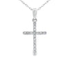 .10ct Diamond Cross Religious Pendant 14KT White Gold