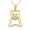 Genuine .03ct Diamond Animal Pendant 10KT Yellow Gold