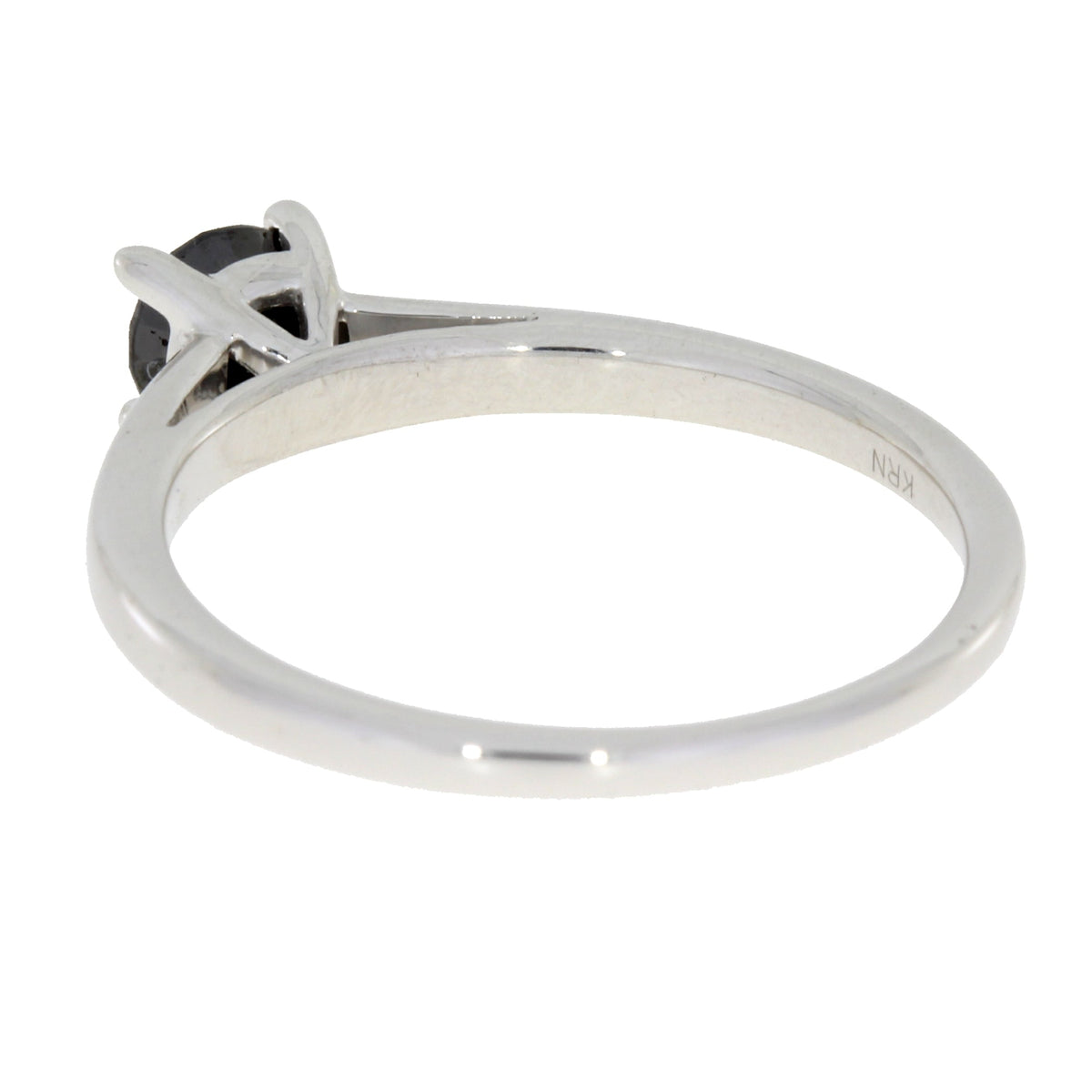 Plata de ley con diamante negro natural de .50ct - Solo montaje
