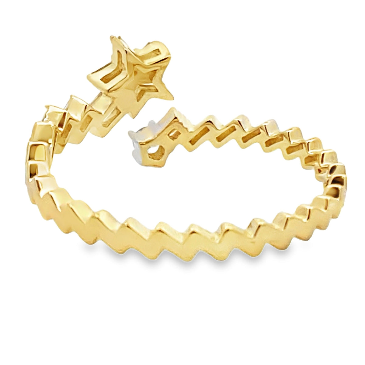 Anillo de oro amarillo de 14 quilates con diamante genuino de 0,17 quilates