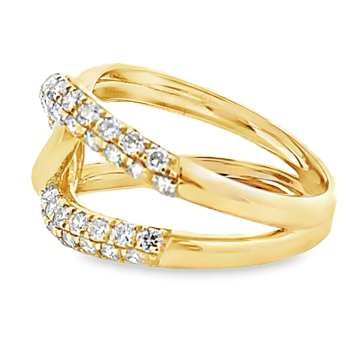 Anillo de Diamantes Genuinos de .80ct de Oro Blanco de 14KT