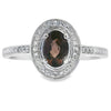 Genuine .42ct Quartz Diamond Ring 10KT White Gold