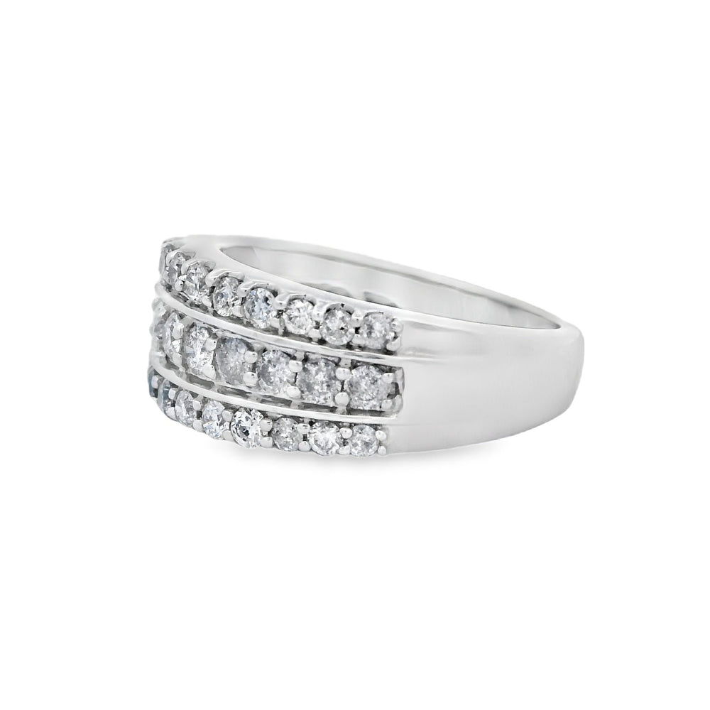 1.00ct Diamond Wedding Band Ring 10KT White Gold