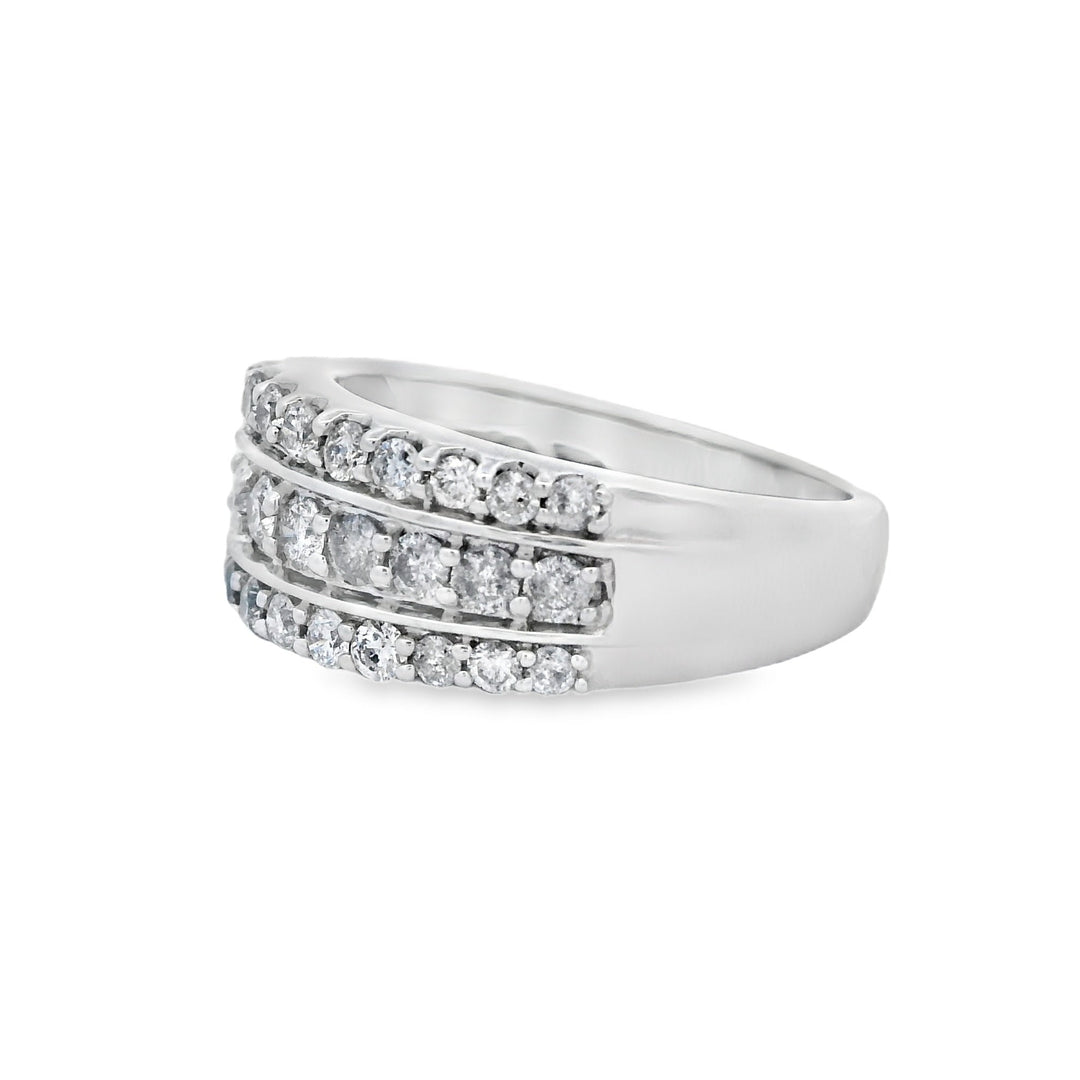 1.00ct Diamond Wedding Band Ring 10KT White Gold