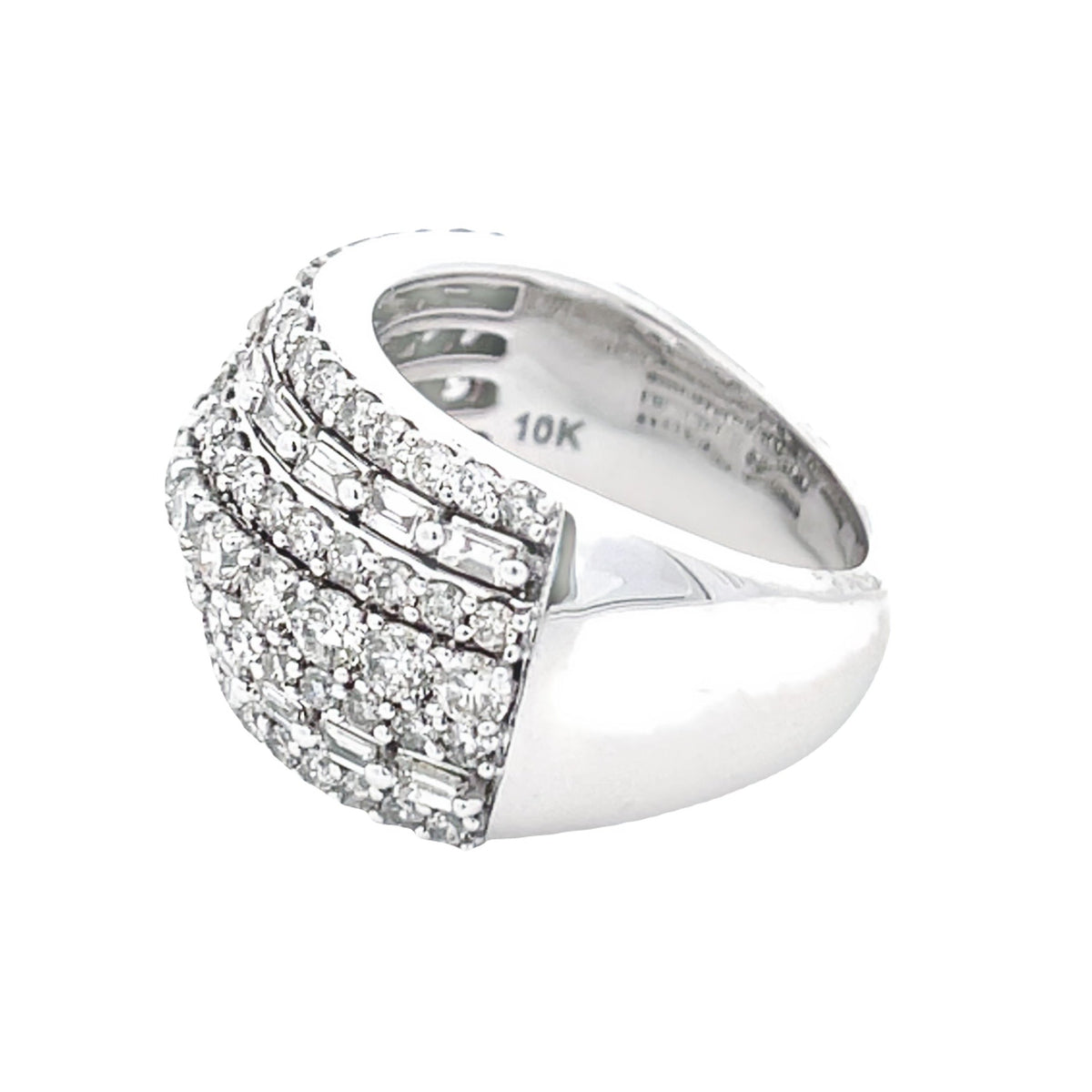3.00ct Diamond Wedding Band Ring 10KT White Gold