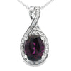 1.61ct Garnet Diamond Fashion Pendants 14KT White Gold