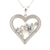 .02ct Diamond Heart Love Pendant Sterling Silver