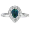 Genuine .54ct Sapphire Diamond Ring 10KT White Gold