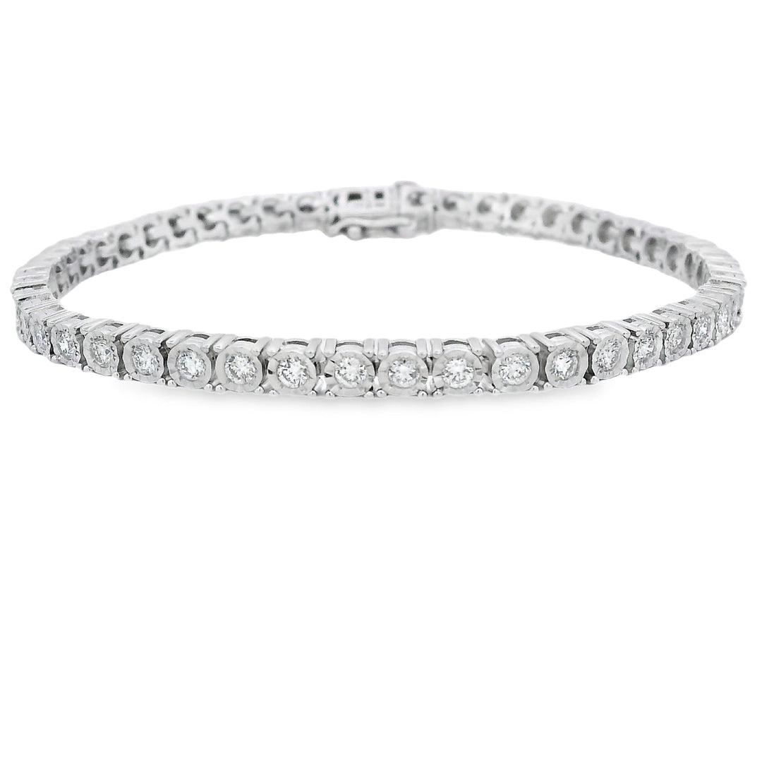 Lab Grown Diamond Tennis Bracelet Sterling Silver