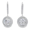 Aretes colgantes de moissanita de 8,33 ct de plata de ley