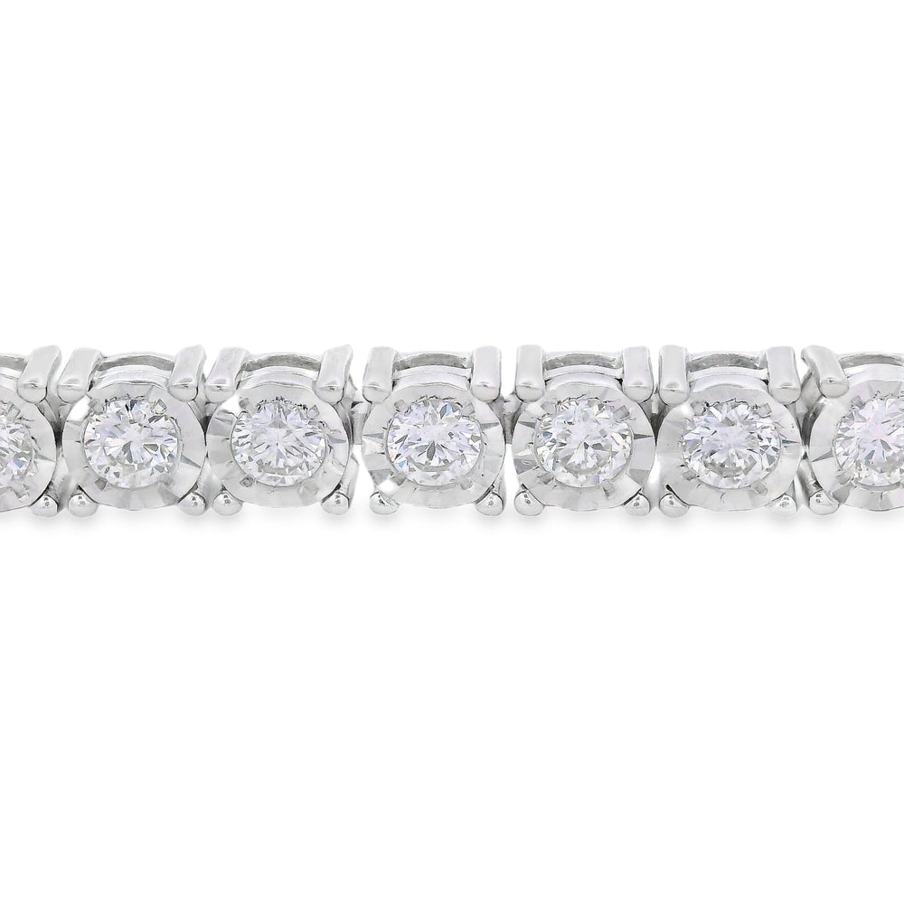 Lab Grown Diamond Tennis Bracelet Sterling Silver