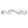 Genuine .17ct Diamond Wedding Band Ring 14KT White Gold
