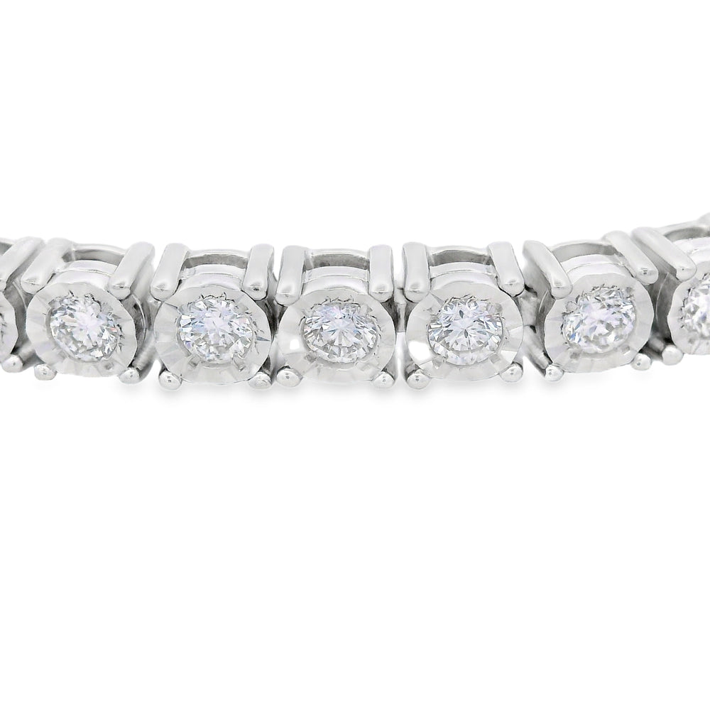 Lab Grown Diamond Tennis Bracelet Sterling Silver