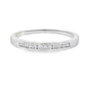 Genuine .11ct Diamond Wedding Band Ring 14KT White Gold